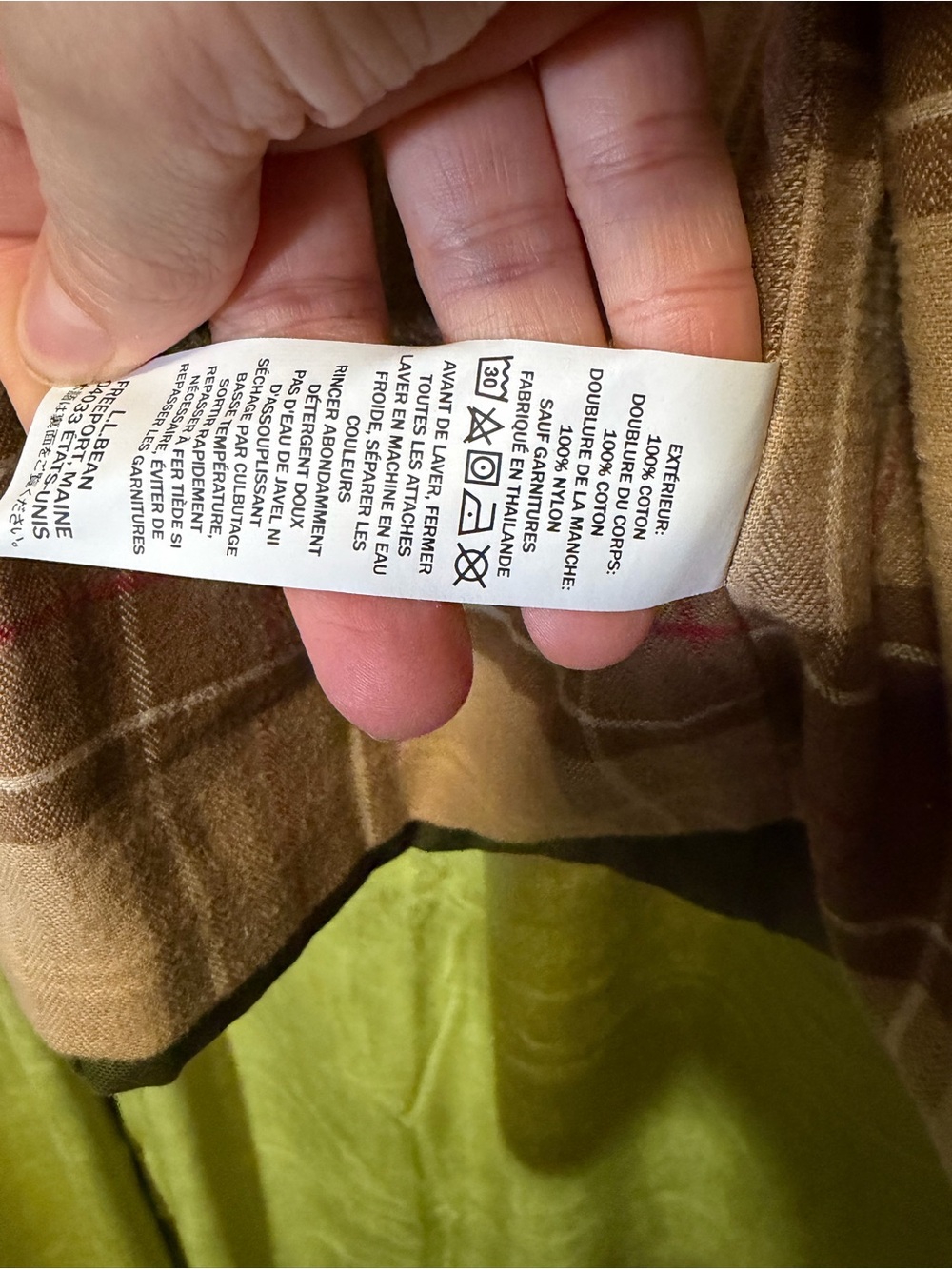 LL Bean Adirondack Barn Coat Flannel-Lined in Color Loren Size Large Retail $150 - Picture 10 of 13